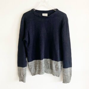 PLS READ Oliver Spencer S Small Linen Sweater Navy Blue Gray Spring Summer